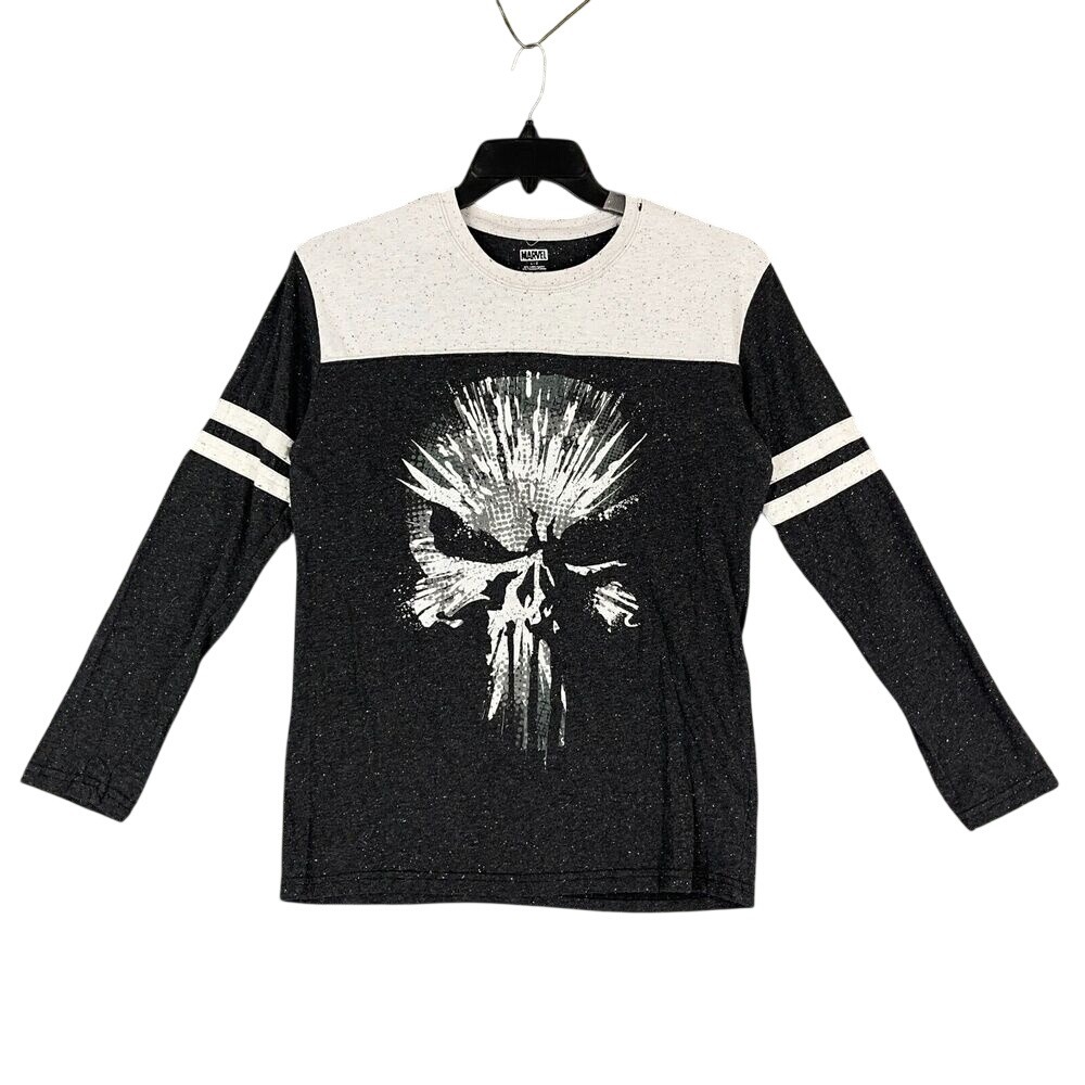 The Punisher Shirt Womens Large Marvel‎ Comic Book Long-Sleeve Casual Top Basic